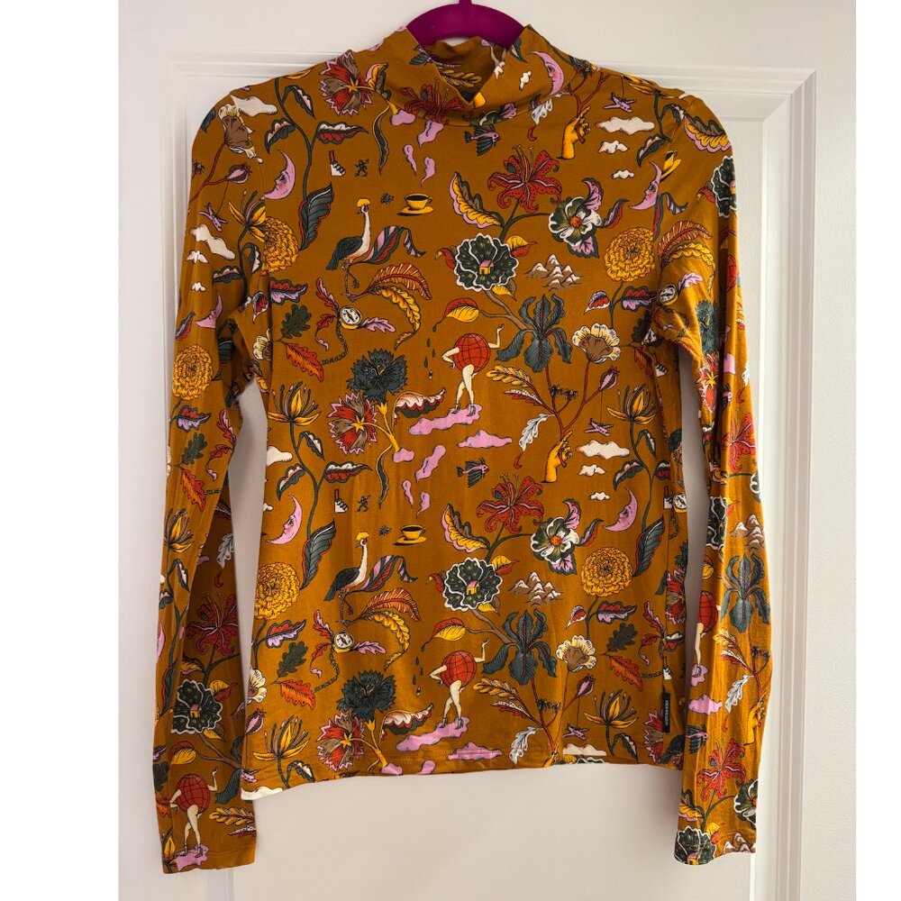 Scotch & Soda Mock Neck Long Sleeve Top